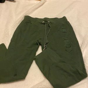 Calvin Klein green performance sweatpants
